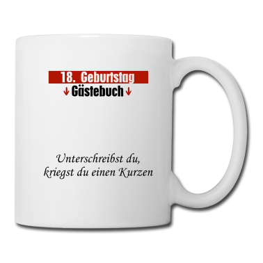 Geschenk zum 18 Tasse - 18 Geburtstag Gästebuch