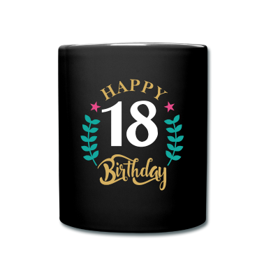 Geschenk zum 18 Tasse - 18 Happy Birthday