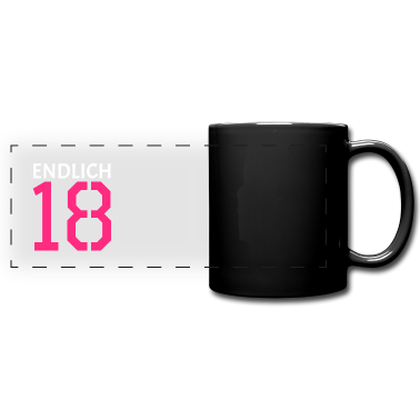 Geschenk zum 18 Tasse - Endlich 18 Spruch 18. Geburtstag Geschenk
