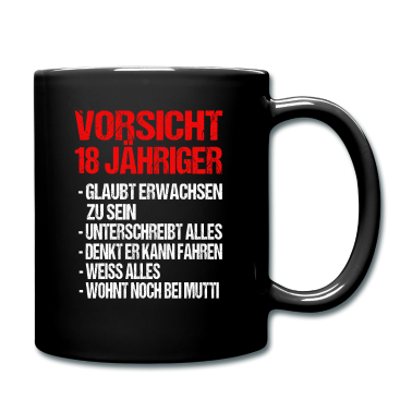 Geschenk zum 18 Tasse - 18 Jahre 18 Geburtstag Geschenk