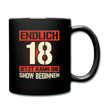 Geschenk zum 18 Tasse - Endlich 18 Geburtstag Geschenk 18 Jahre