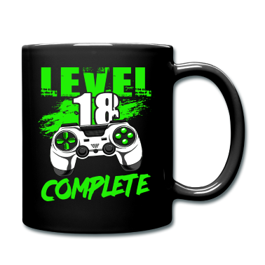Geschenk zum 18 Tasse - Level 18 Complete 18. Geburtstag Gamer 18 Jahre