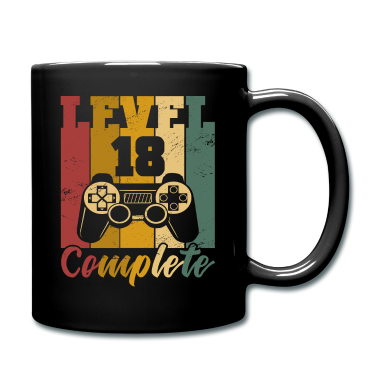 Geschenk zum 18 Tasse - Level 18 Complete 18. Geburtstag Gamer 18 Jahre