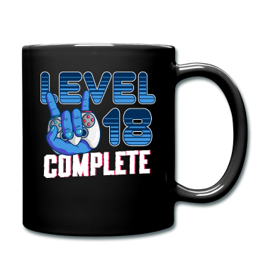 Geschenk zum 18 Tasse - Level 18 Complete 18. Geburtstag Gamer 18 Jahre