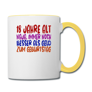 Geschenk zum 18 Tasse - 18 Jahre 18 Geburtstag Geschenk