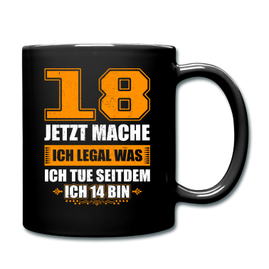 Geschenk zum 18 Tasse - Endlich 18! - Geschenke zum 18 Geburtstag