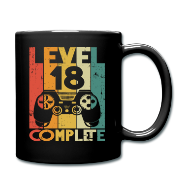 Geschenk zum 18 Tasse - Level 18 Complete 18. Geburtstag Gamer 18 Jahre