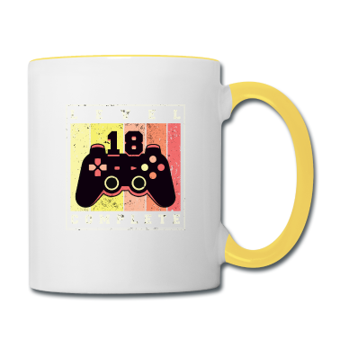 Geschenk zum 18 Tasse - Cooles Gamer Shirt Level 18 zum 18. Geburtstag