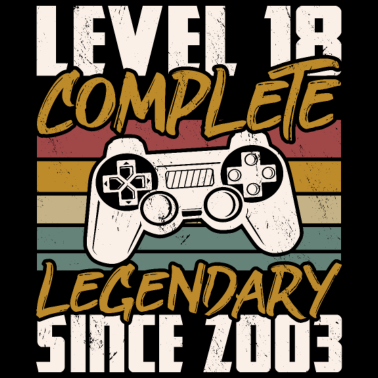 Motiv Level 18 Complete 18 Geburtstag 18 Jahre Geschenk