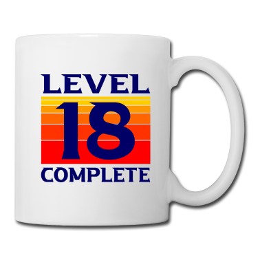 Geschenk zum 18 Tasse - 18. Geburtstag LEVEL