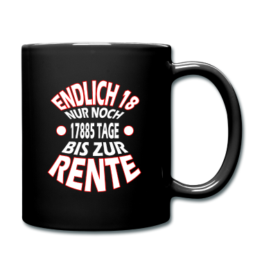 Geschenk zum 18 Tasse - Endlich 18