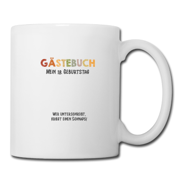 Geschenk zum 18 Tasse - Gästebuch 18. Geburtstag