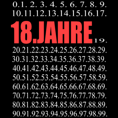 Motiv 18. Geburtstag T-Shirt, 18 Jahre