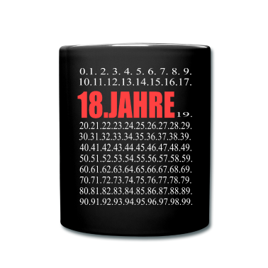 Geschenk zum 18 Tasse - 18. Geburtstag T-Shirt, 18 Jahre