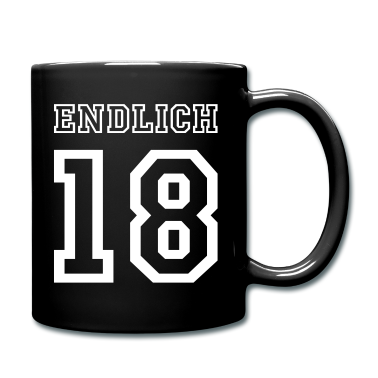Geschenk zum 18 Tasse - Endlich 18 Trikot
