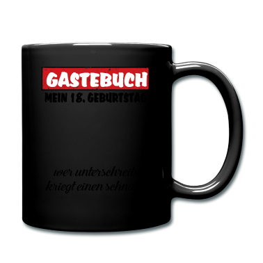 Geschenk zum 18 Tasse - Gästebuch 18. Geburtstag Gästeliste 18 Jahre
