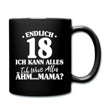 Geschenk zum 18 Tasse - Lustiges 18. Geburtstag Geschenk Endlich 18