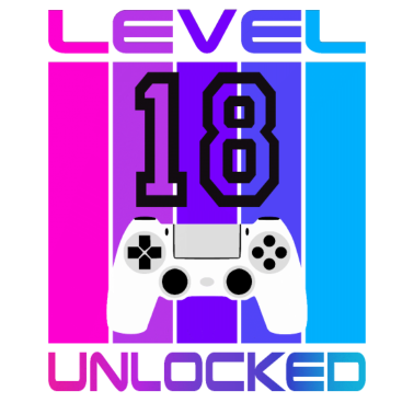 Motiv Gamer Geschenk zum 18 Geburtstag Level 18 Unlocked