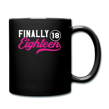 Geschenk zum 18 Tasse - Finally 18 18.Geburtstag Volljährig Motiv