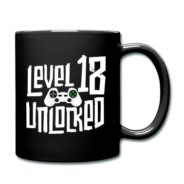 Geschenk zum 18 Tasse - Level 18 Unlocked zum 18. Geburtstag für Gamer