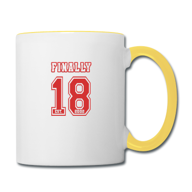 Geschenk zum 18 Tasse - Finally 18 Red