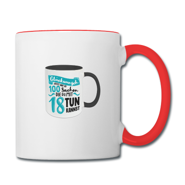 Geschenk zum 18 Tasse - Tassen Endlich 18