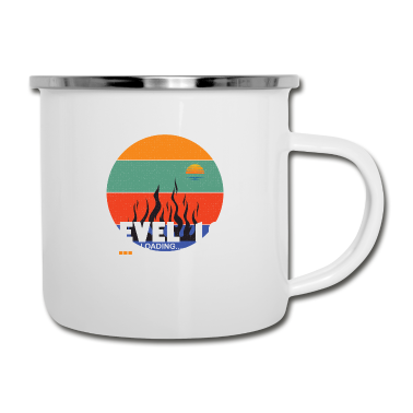 Geschenk zum 18 Emaille Tasse - Endlich 18, Geburtstagsgeschenk zum 18 .