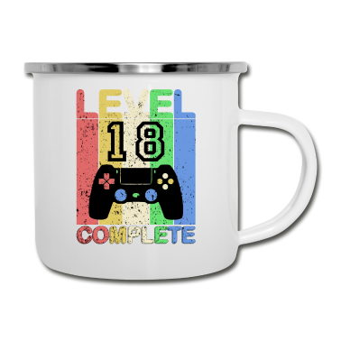 Geschenk zum 18 Emaille Tasse - 18 Geburtstag - Geschenk zum 18 Geburtstag