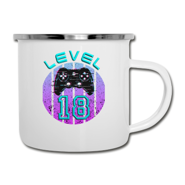 Geschenk zum 18 Emaille Tasse - 18. Geburtstag - Geschenk zum 18 Geburtstag