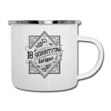 Geschenk zum 18 Emaille Tasse - 18 Geburtstag antique 18 Jahre Antik
