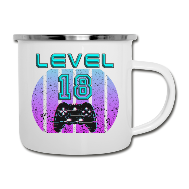 Geschenk zum 18 Emaille Tasse - 18. Geburtstag - Geschenk zum 18 Geburtstag