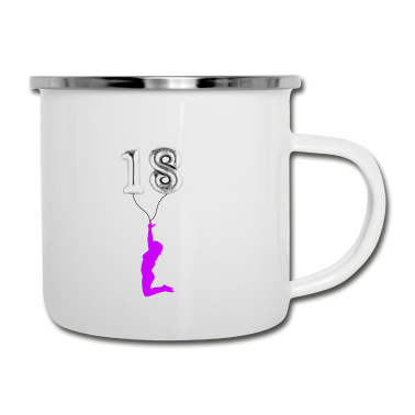 Geschenk zum 18 Emaille Tasse - 18 Jahre