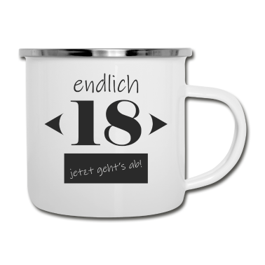 Geschenk zum 18 Emaille Tasse - 18. Geburtstag