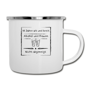 Geschenk zum 18 Emaille Tasse - 18 Jahre alt