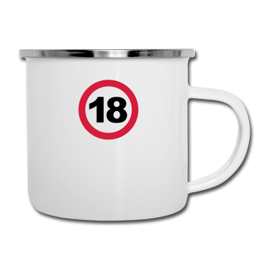 Geschenk zum 18 Emaille Tasse - 18. Geburtstag