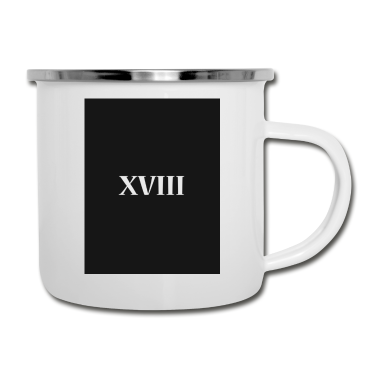 Geschenk zum 18 Emaille Tasse - 18 / XVIII