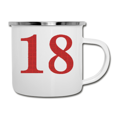 Geschenk zum 18 Emaille Tasse - 18 Geburtstag