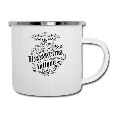 Geschenk zum 18 Emaille Tasse - 18 Geburtstag Vintage
