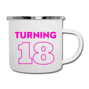 Geschenk zum 18 Emaille Tasse - 18. Geburtstag Mädchen