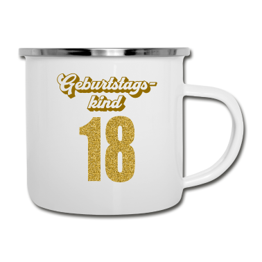 Geschenk zum 18 Emaille Tasse - 18. Geburtstag 18 Jahre 18er Geburtstagskind