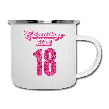 Geschenk zum 18 Emaille Tasse - 18. Geburtstag 18 Jahre 18er Geburtstagskind