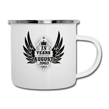 Geschenk zum 18 Emaille Tasse - Geschenke zum 18. Geburtstag Volljährig Achtzehn