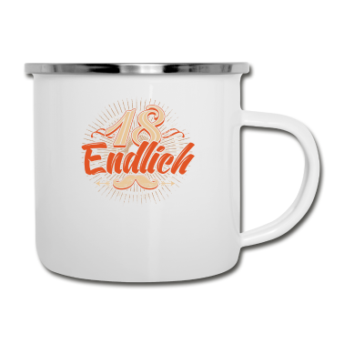 Geschenk zum 18 Emaille Tasse - 18 Jahre Junge - 2002 18 Geburtstag