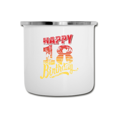 Geschenk zum 18 Emaille Tasse - 18 Jahre Geschenk - 2002 18 Geburtstag