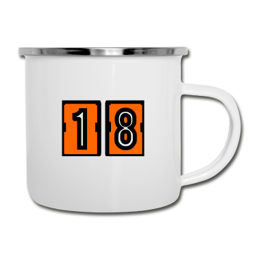 Geschenk zum 18 Emaille Tasse - 18. 18. GEBURTSTAG. GEBURTSTAG 18 JAHRE. 18