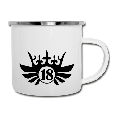 Geschenk zum 18 Emaille Tasse - 18