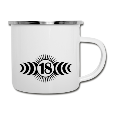 Geschenk zum 18 Emaille Tasse - 18