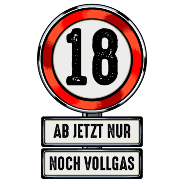 Motiv 18 Jahre Lustiges Schild 18. Geburtstag Geschenk