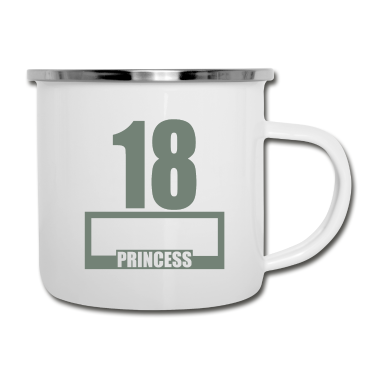 Geschenk zum 18 Emaille Tasse - 18. Geburtstag 18 Jahre 18er Birthday Princess