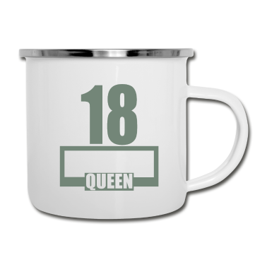 Geschenk zum 18 Emaille Tasse - 18. Geburtstag 18 Jahre 18er Birthday Queen
